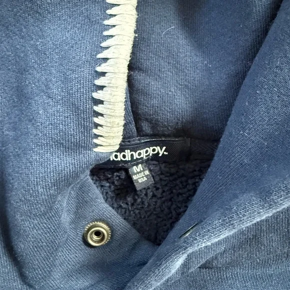 Madhappy Deep Blue Fleece-Lined Hoodie - Picture 2 of 2